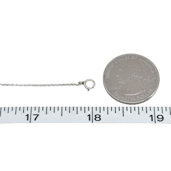 Vintage Sterling Silver 925 Minimalist Sideways Cross Necklace 18" - Picture 2 of 4